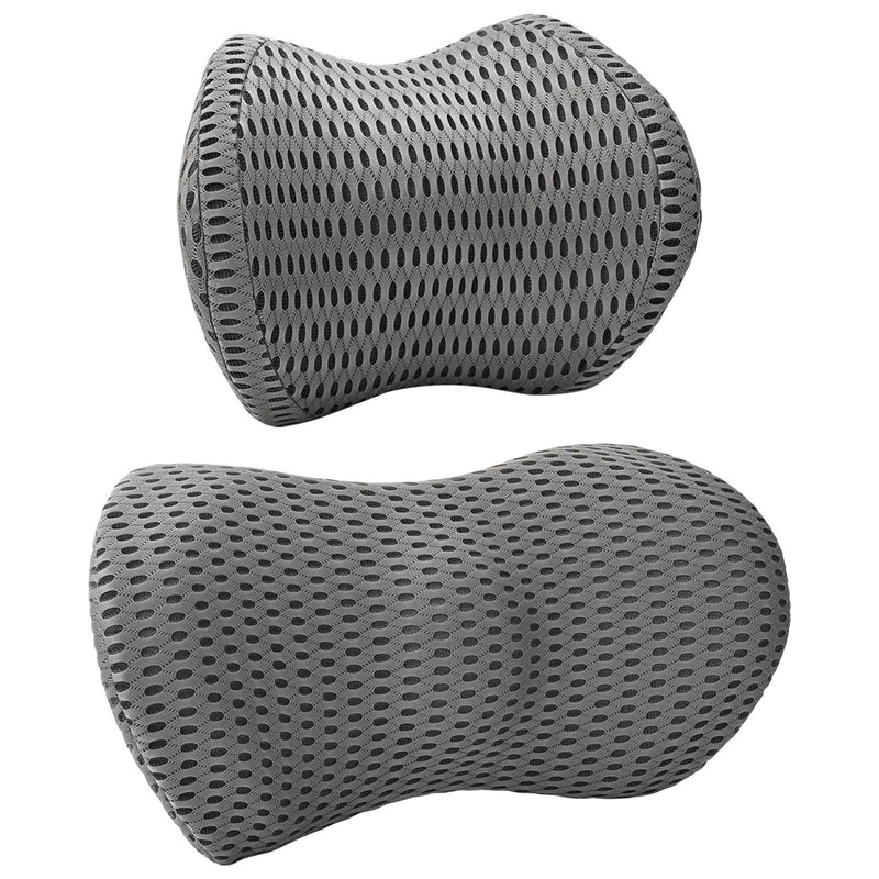 Afbeelding laden in galerijviewer, Vidaxl kussenset met kussen verstelbaar 2 pcs grijs 4d mesh