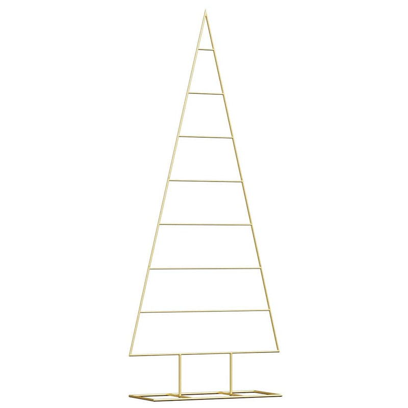 Afbeelding laden in galerijviewer, Vidaxl metalen kerstboom met standaard goud 150 cm poedergecoat staal