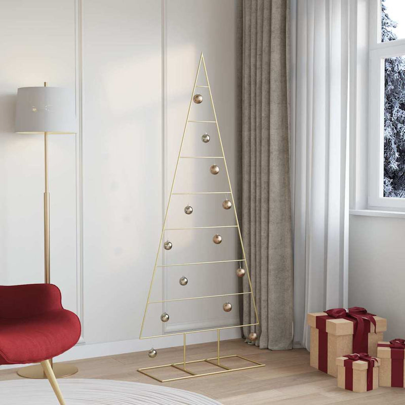 Afbeelding laden in galerijviewer, Vidaxl metalen kerstboom met standaard goud 181 cm poedergecoat staal