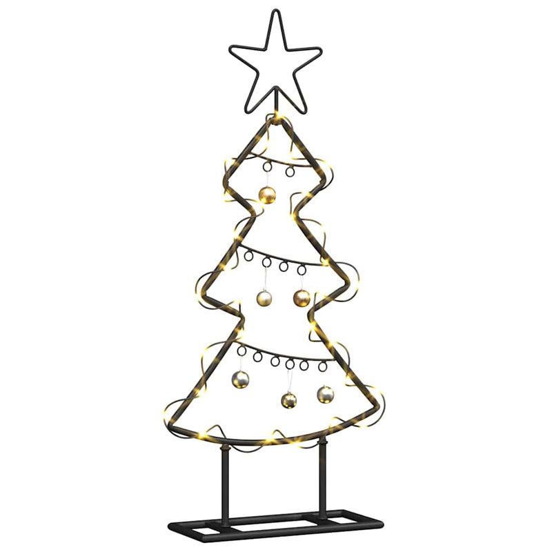 Afbeelding laden in galerijviewer, Vidaxl metalen kerstboom met standaard zwart 60 cm staal