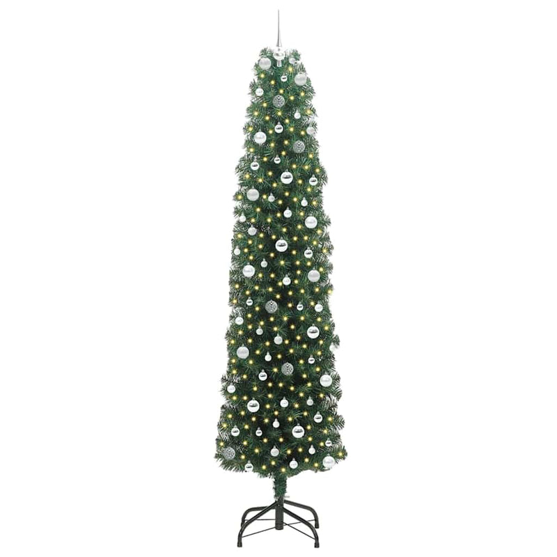 Afbeelding laden in galerijviewer, Vidaxl kunstkerstboom groen 240 cm pvc en staal en kunststof