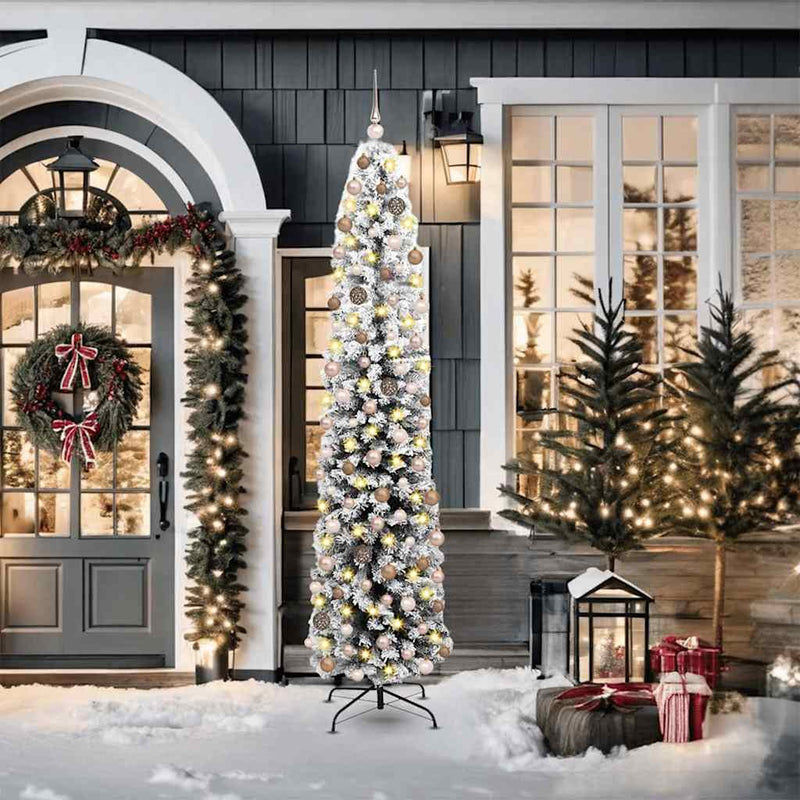 Afbeelding laden in galerijviewer, Vidaxl kunstkerstboom groen 210 cm pvc en staal en kunststof