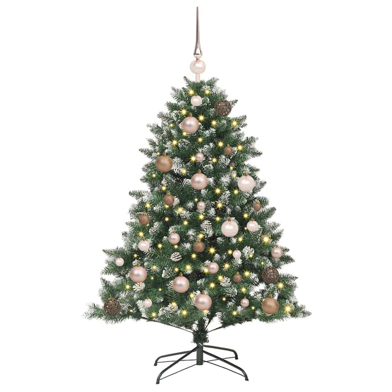 Afbeelding laden in galerijviewer, Vidaxl kunstkerstboom met 150 led groen 120 cm pvc en plastic en staal