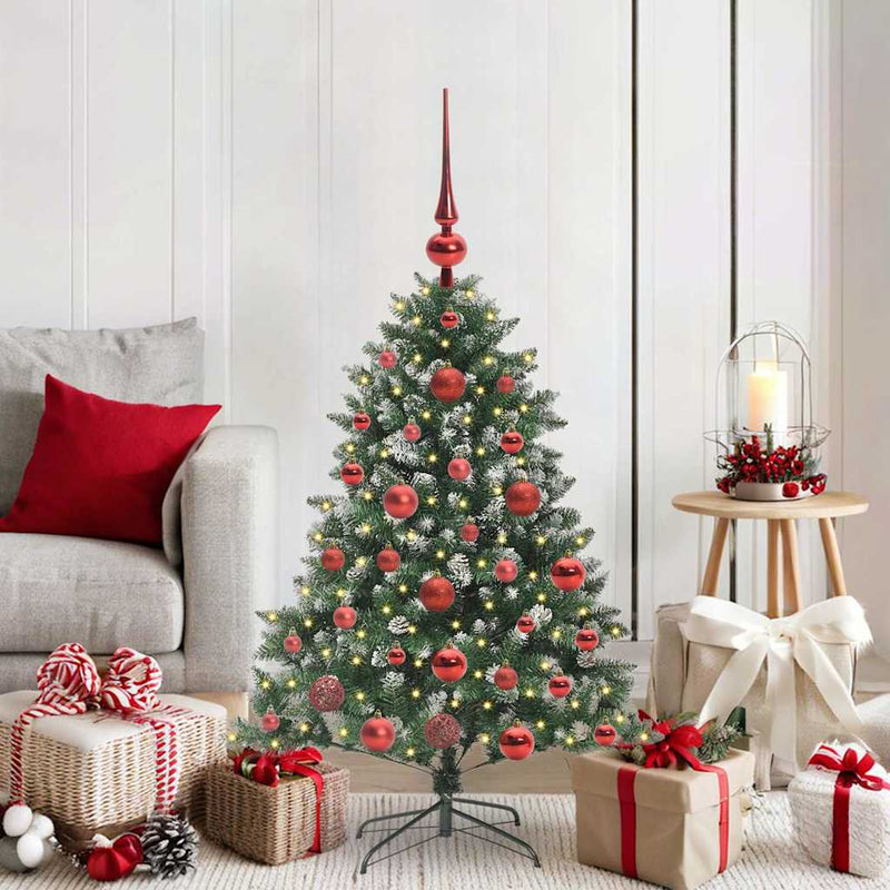 Afbeelding laden in galerijviewer, Vidaxl kunstkerstboom met 150 led groen 120 cm pvc en plastic en staal
