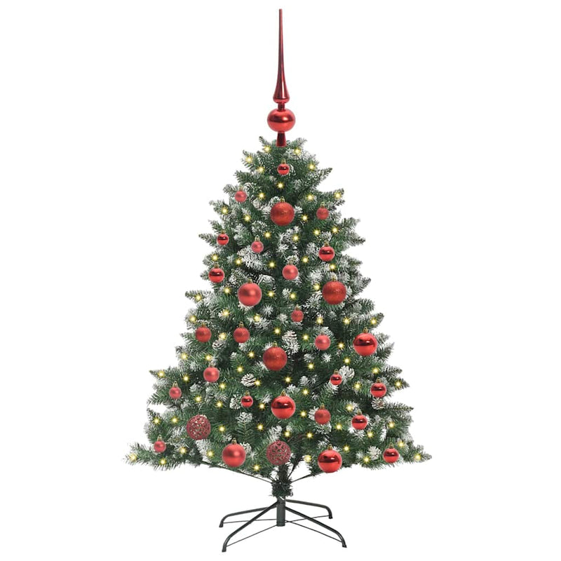 Afbeelding laden in galerijviewer, Vidaxl kunstkerstboom met 150 led groen 120 cm pvc en plastic en staal