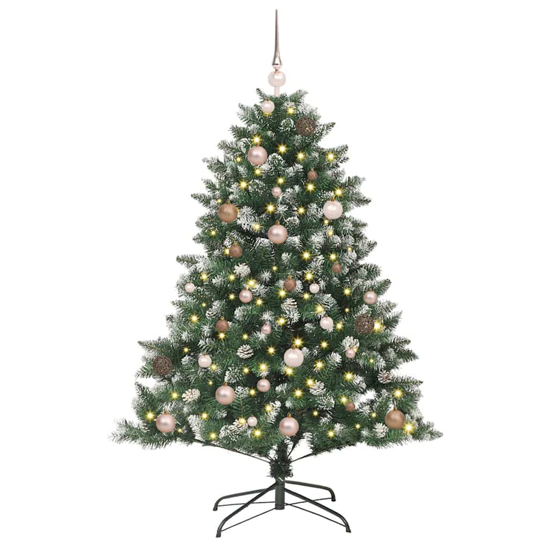Afbeelding laden in galerijviewer, Vidaxl kunstkerstboom met 150 led groen 150 cm pvc en plastic en staal