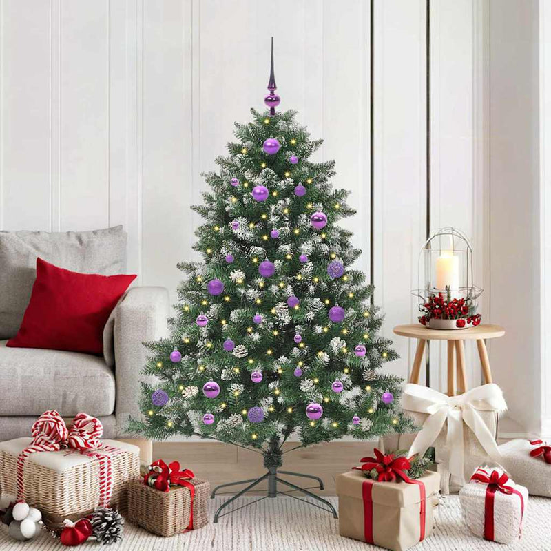 Afbeelding laden in galerijviewer, Vidaxl kunstkerstboom met 150 led groen 150 cm pvc en plastic en staal