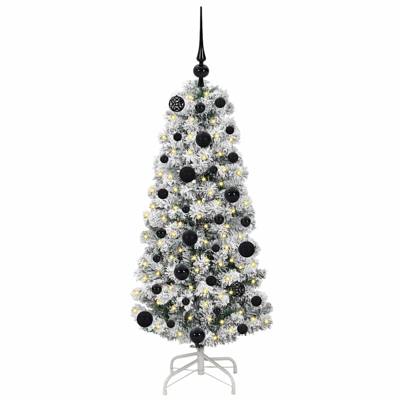 Afbeelding laden in galerijviewer, Vidaxl kunstmatige inklapbare kerstboom groen en wit 120 cm