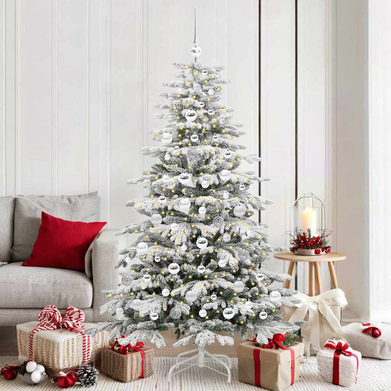 Afbeelding laden in galerijviewer, Vidaxl kunstmatige inklapbare kerstboom wit 180 cm pe en pvc
