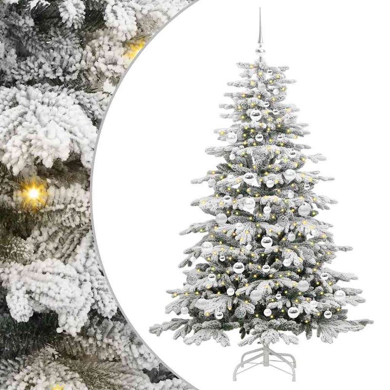 Afbeelding laden in galerijviewer, Vidaxl kunstmatige inklapbare kerstboom wit 180 cm pe en pvc
