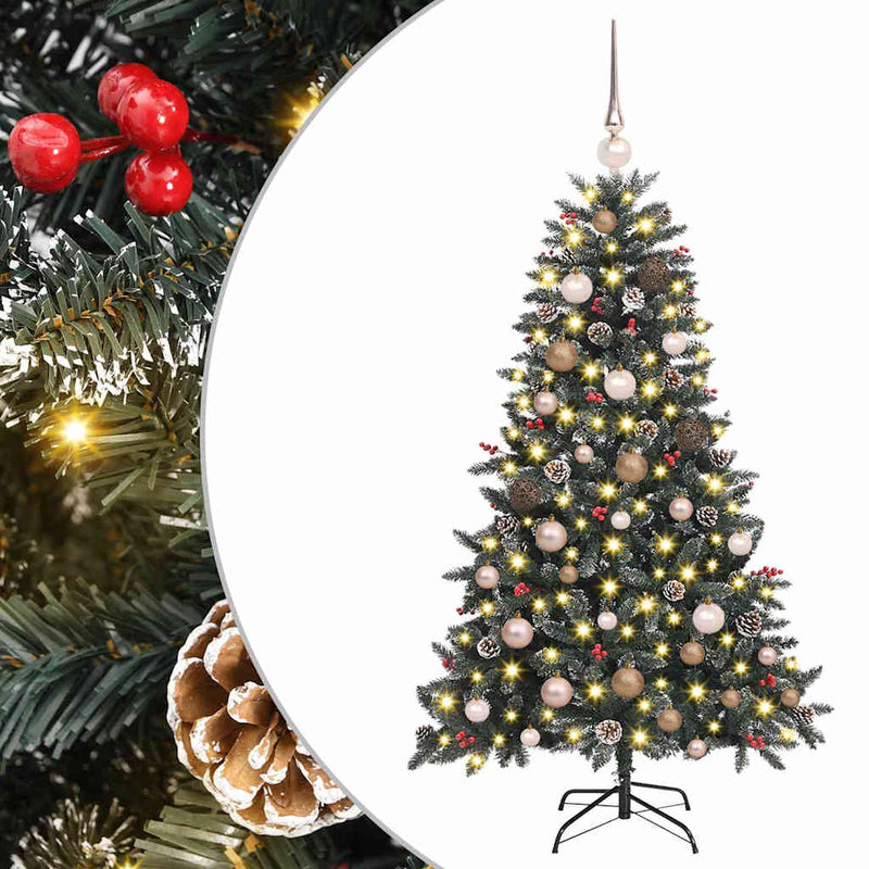 Afbeelding laden in galerijviewer, Vidaxl kunstkerstboom met 150 led groen 150 cm pvc en plastic en staal
