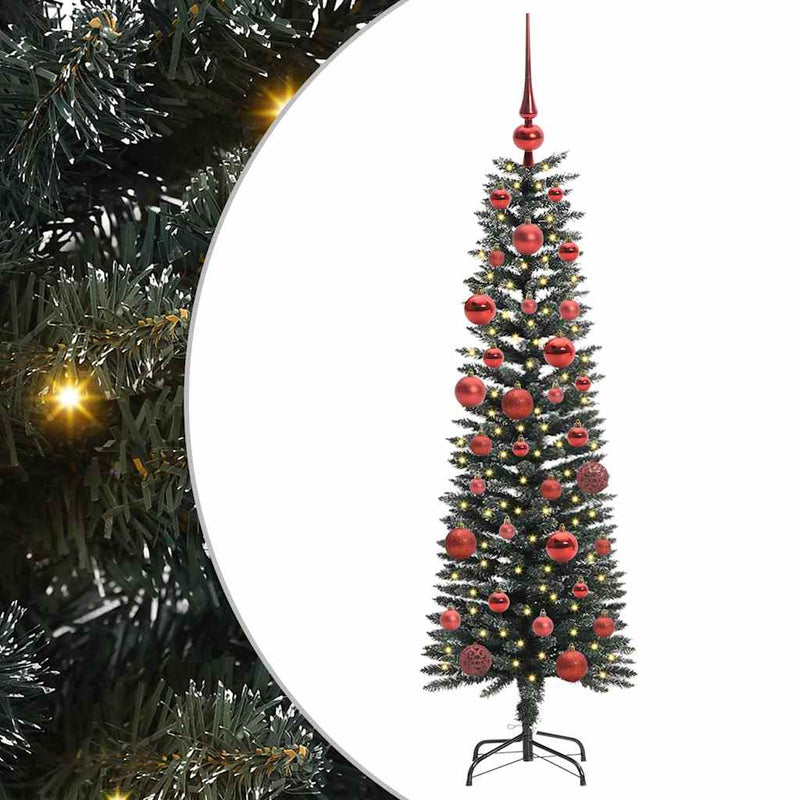 Afbeelding laden in galerijviewer, Vidaxl kunstkerstboom met 150 led groen 150 cm pvc en plastic en staal