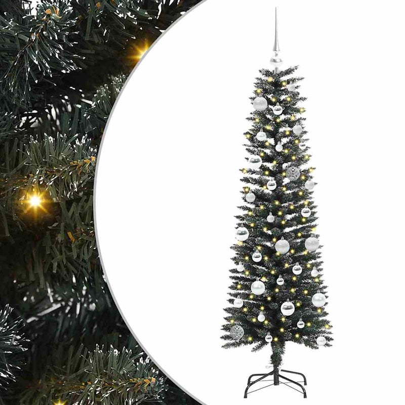 Afbeelding laden in galerijviewer, Vidaxl kunstkerstboom met 150 led groen 150 cm pvc en plastic en staal