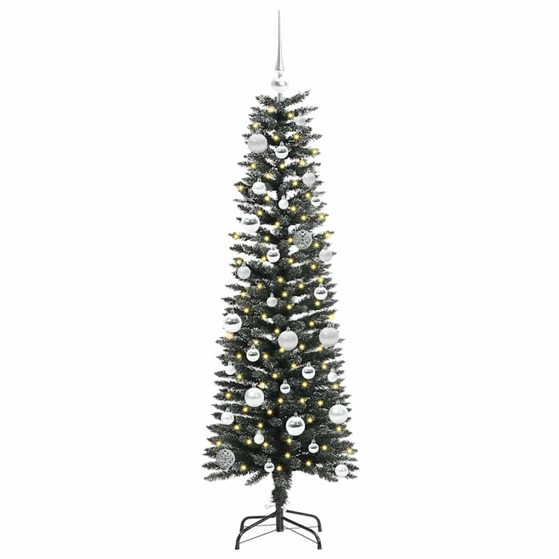 Afbeelding laden in galerijviewer, Vidaxl kunstkerstboom met 150 led groen 150 cm pvc en plastic en staal