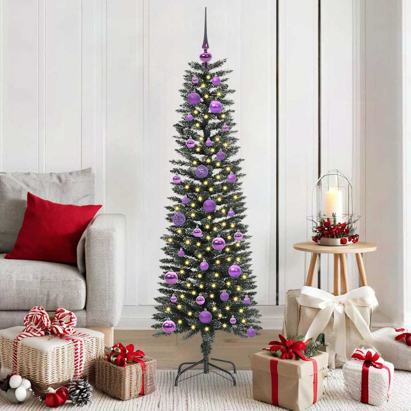 Afbeelding laden in galerijviewer, Vidaxl kunstkerstboom met 150 led groen 150 cm pvc en plastic en staal