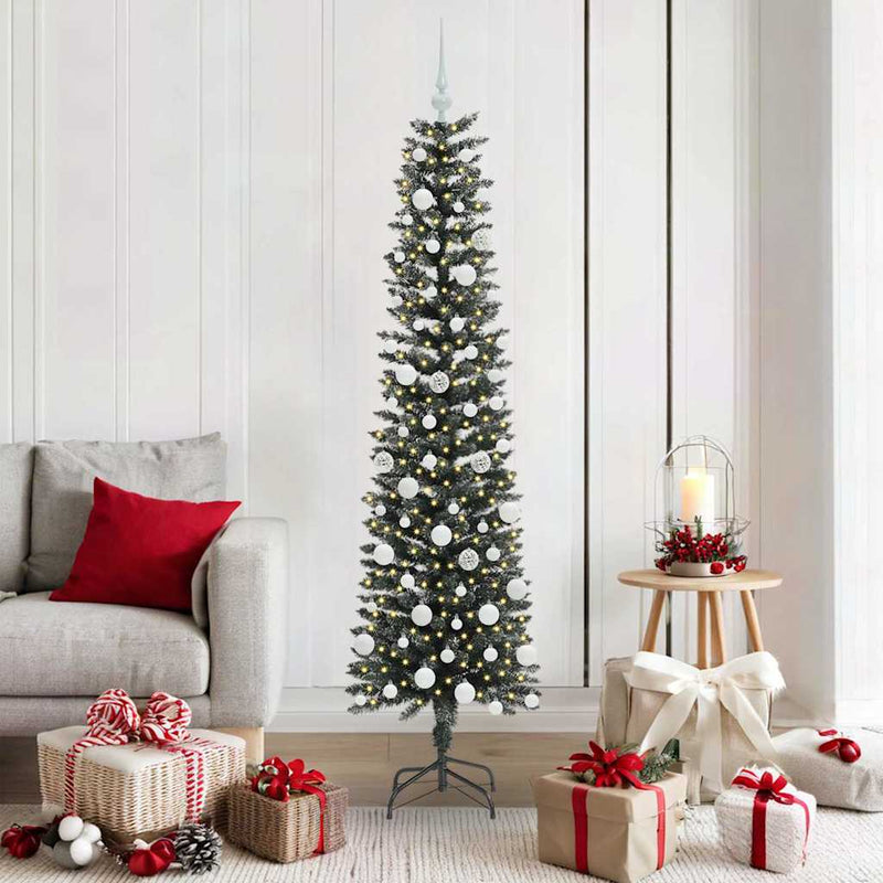 Afbeelding laden in galerijviewer, Vidaxl kunstkerstboom met 300 led groen 180 cm pvc en plastic en staal