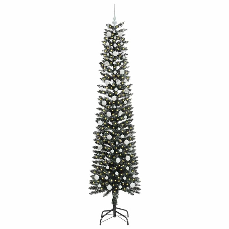 Afbeelding laden in galerijviewer, Vidaxl kunstkerstboom met 300 led groen 240 cm pvc en plastic en staal