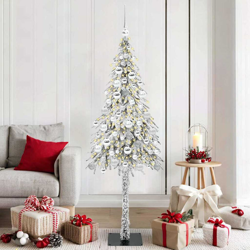Afbeelding laden in galerijviewer, Vidaxl kerstboom met 300 led met standaard wit 180 cm pe en staal
