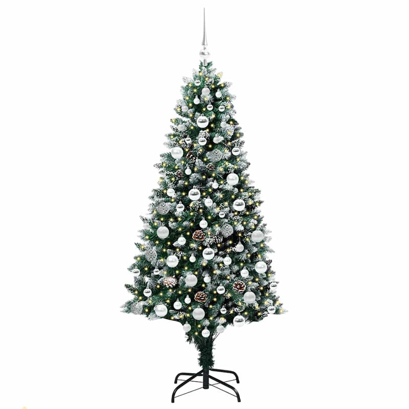 Afbeelding laden in galerijviewer, Vidaxl kunstkerstboom groen 180 cm pvc en staal en kunststof