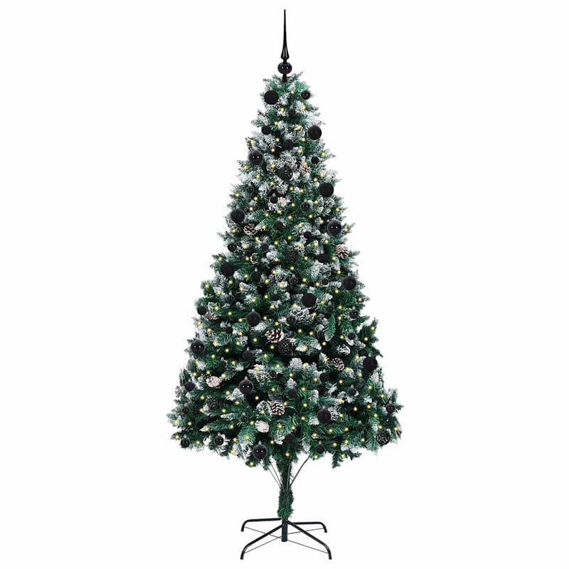 Afbeelding laden in galerijviewer, Vidaxl kunstkerstboom groen 210 cm pvc en staal en kunststof