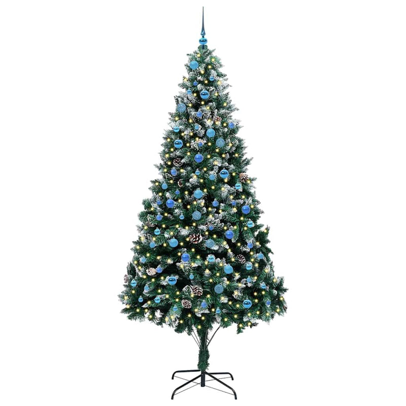 Afbeelding laden in galerijviewer, Vidaxl kunstkerstboom groen 240 cm pvc en staal en kunststof