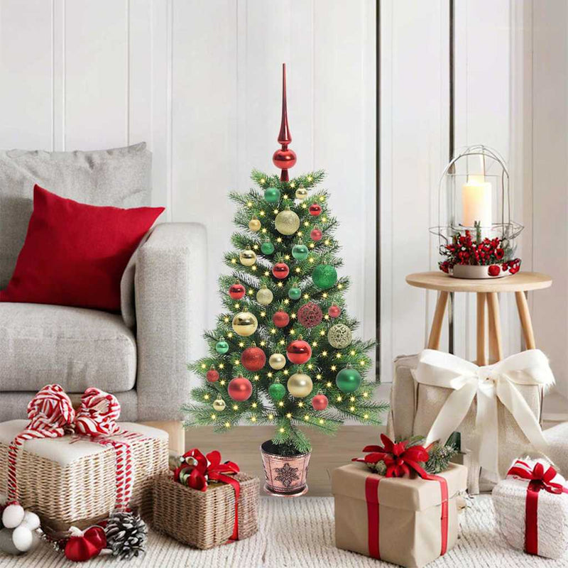 Afbeelding laden in galerijviewer, Vidaxl kerstboom met 150 led met standaard groen 90 cm pe