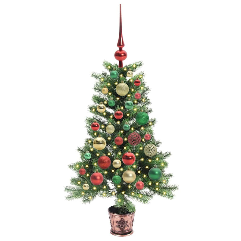 Afbeelding laden in galerijviewer, Vidaxl kerstboom met 150 led met standaard groen 90 cm pe