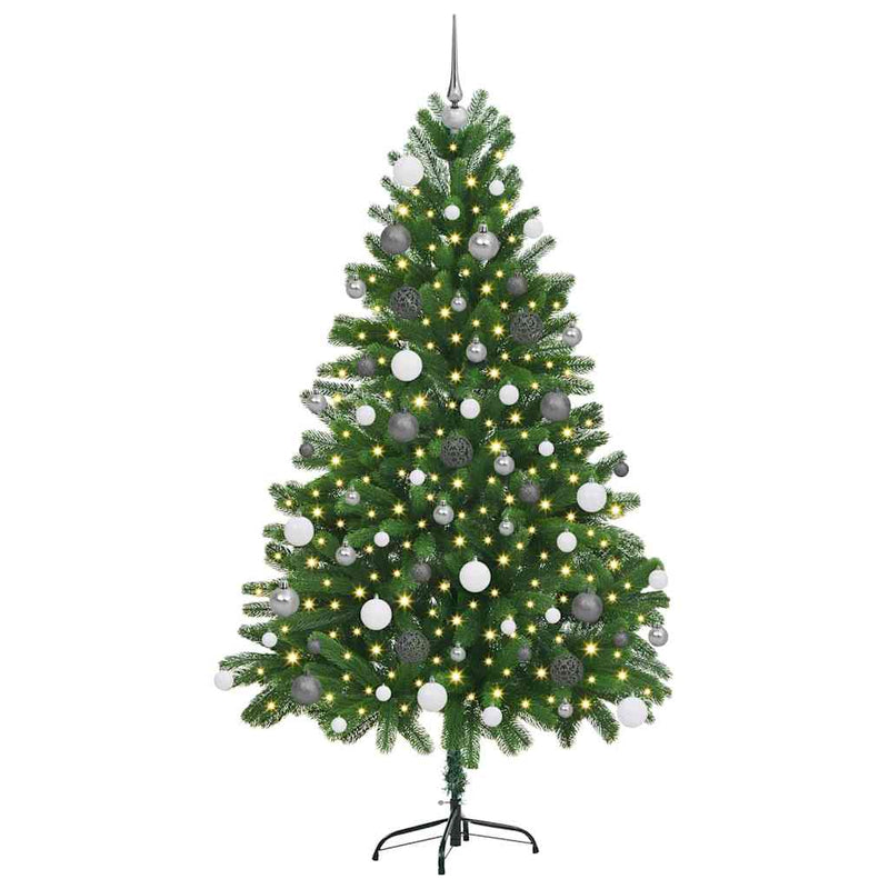 Afbeelding laden in galerijviewer, Vidaxl kerstboom met 300 led met standaard groen 180 cm pe