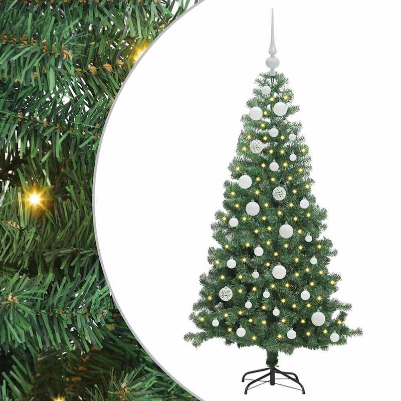 Afbeelding laden in galerijviewer, Vidaxl kerstboom met 150 led met standaard groen 120 cm pvc