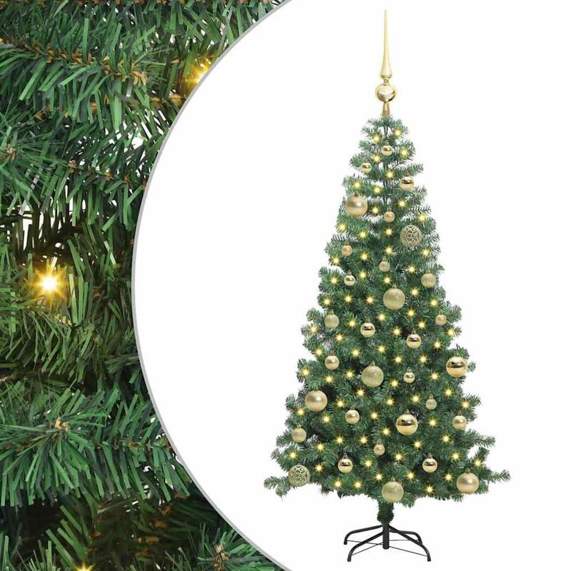 Afbeelding laden in galerijviewer, Vidaxl kerstboom met 150 led met standaard groen 120 cm pvc