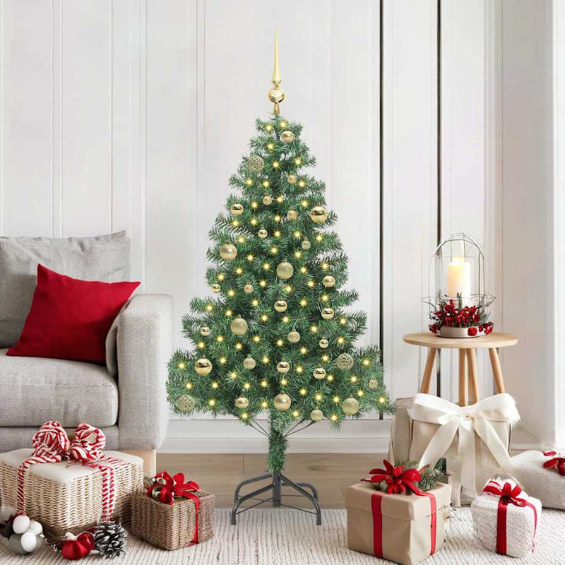 Afbeelding laden in galerijviewer, Vidaxl kerstboom met 150 led met standaard groen 150 cm pvc
