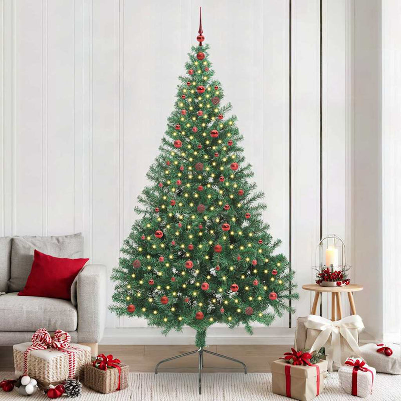 Afbeelding laden in galerijviewer, Vidaxl kunstmatig voorverlicht kerstboom met 300 led groen 240 cm pvc