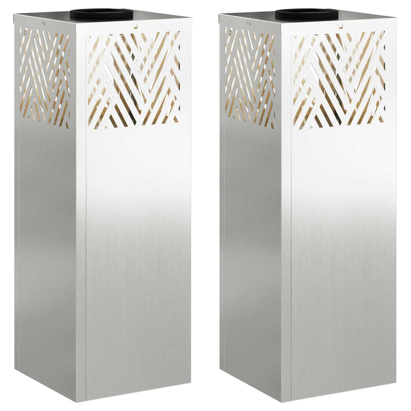Afbeelding laden in galerijviewer, Vidaxl solar led pad licht 2 pcs zilver gegalvaniseerd