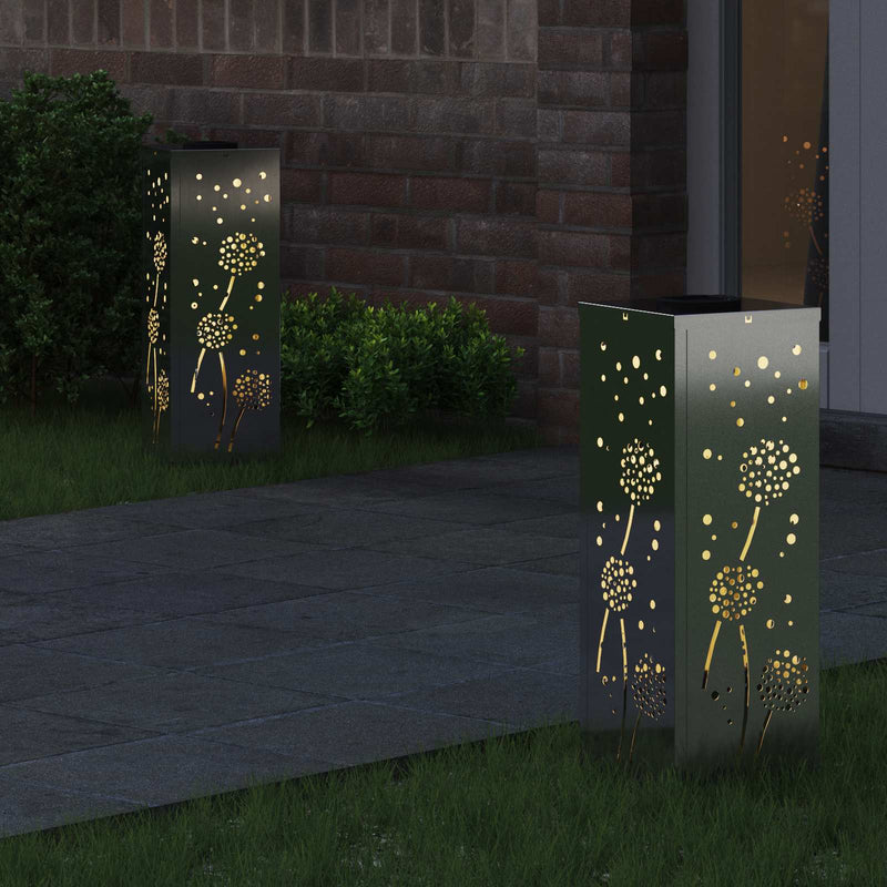 Afbeelding laden in galerijviewer, Vidaxl solar led pad licht 2 pcs zilver gegalvaniseerd staal