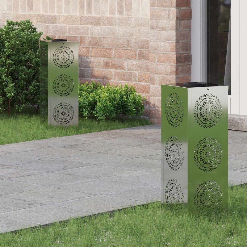 Afbeelding laden in galerijviewer, Vidaxl solar led pad licht 2 pcs zilver gegalvaniseerd staal