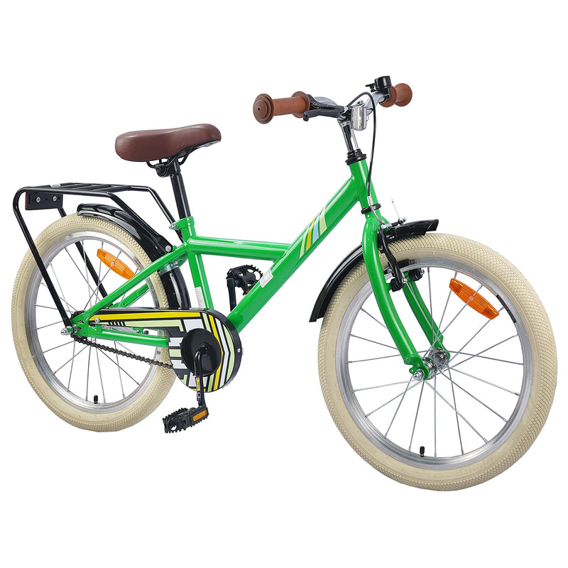 Afbeelding laden in galerijviewer, Vidaxl kinderfiets 24 inch voor 8-12 jaar oud groen