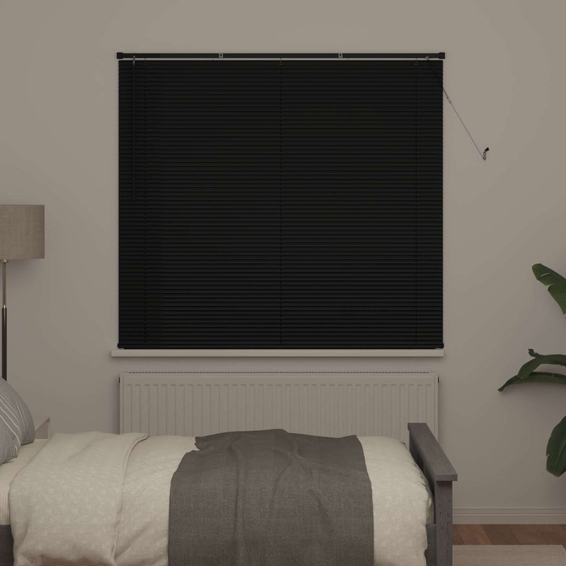 Afbeelding laden in galerijviewer, Vidaxl venetiaanse blind verstelbaar zwart 150 x 160 cm pvc
