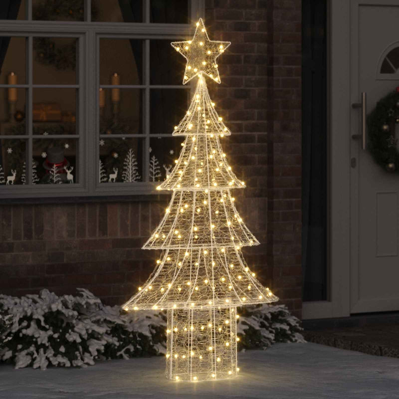 Afbeelding laden in galerijviewer, Vidaxl kerstboom met 240 led warmwit 150 cm acryl