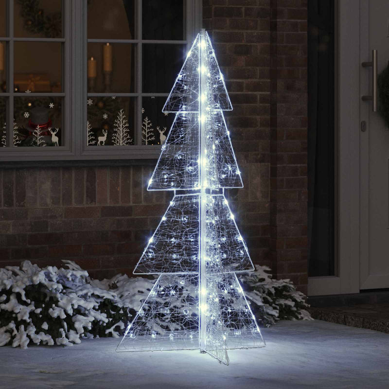 Afbeelding laden in galerijviewer, Vidaxl kerstboom met 160 led koud wit 150 cm acryl