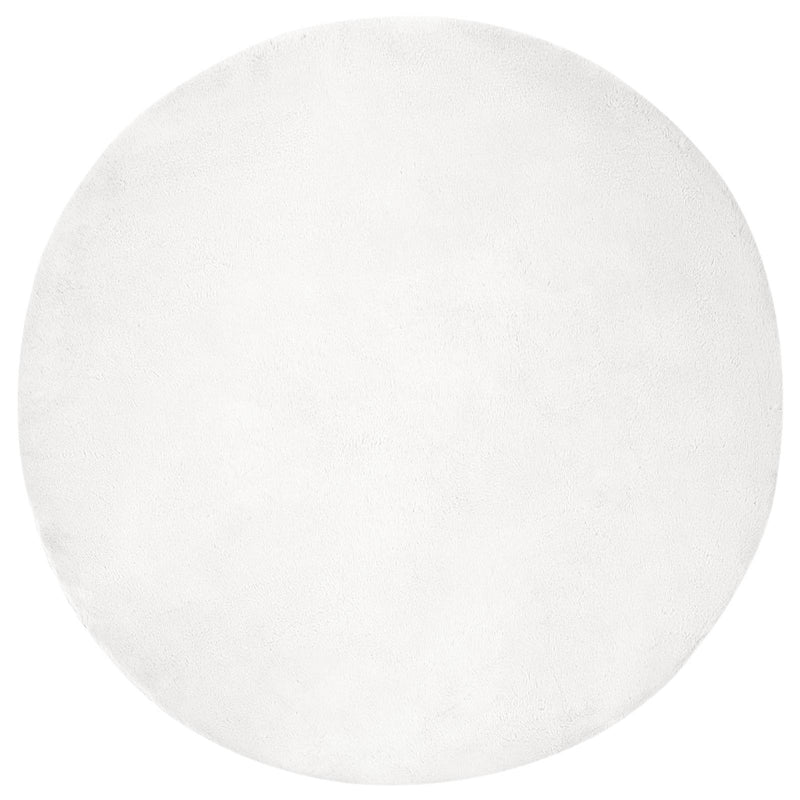 Afbeelding laden in galerijviewer, Vidaxl nep konijnenbont tapijt olite wit ø 200 cm polyester