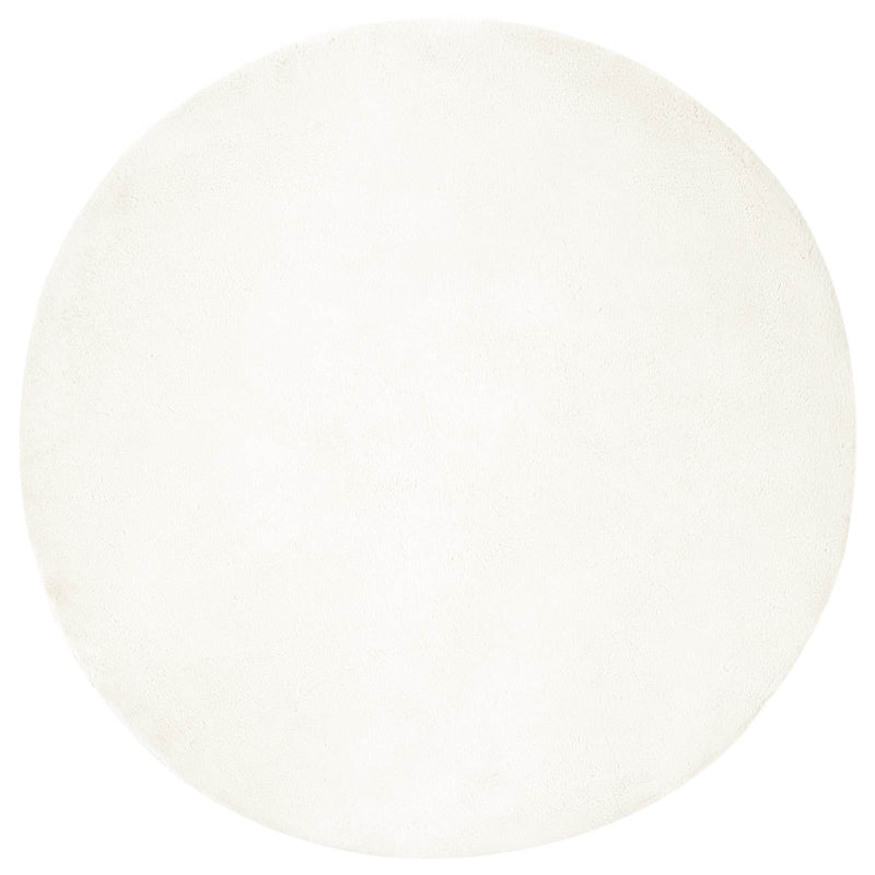 Afbeelding laden in galerijviewer, Vidaxl nep konijnenbont tapijt olite crème ø 160 cm polyester