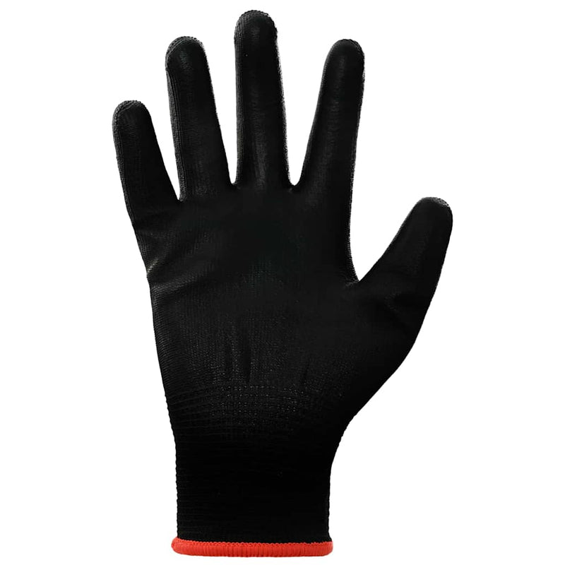 Afbeelding laden in galerijviewer, Vidaxl werkhandschoenen 12 pcs zwart 7 s polyester