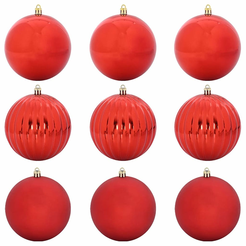 Afbeelding laden in galerijviewer, Vidaxl kerstbalset xl 9 pcs rood kunststof