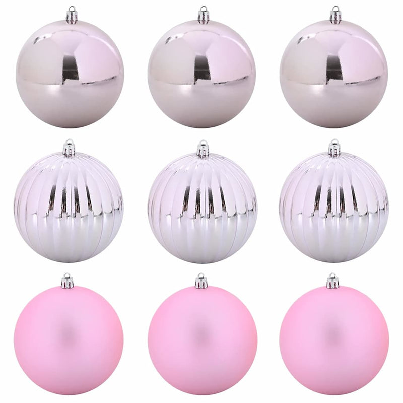 Afbeelding laden in galerijviewer, Vidaxl kerstbal set xl 9 pcs roze kunststof