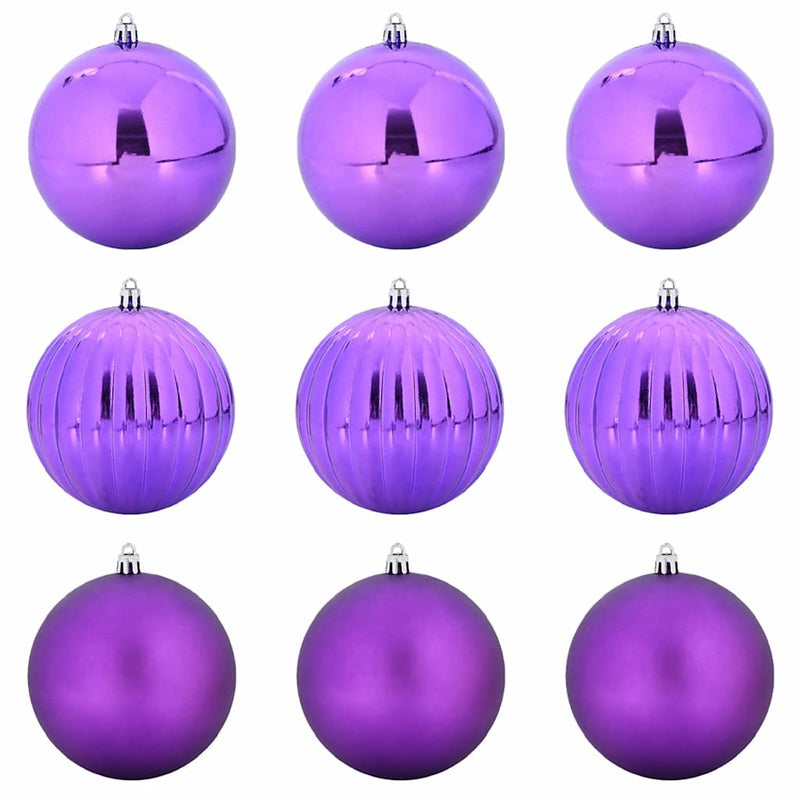Afbeelding laden in galerijviewer, Vidaxl kerstbalset xl 9 pcs lila kunststof