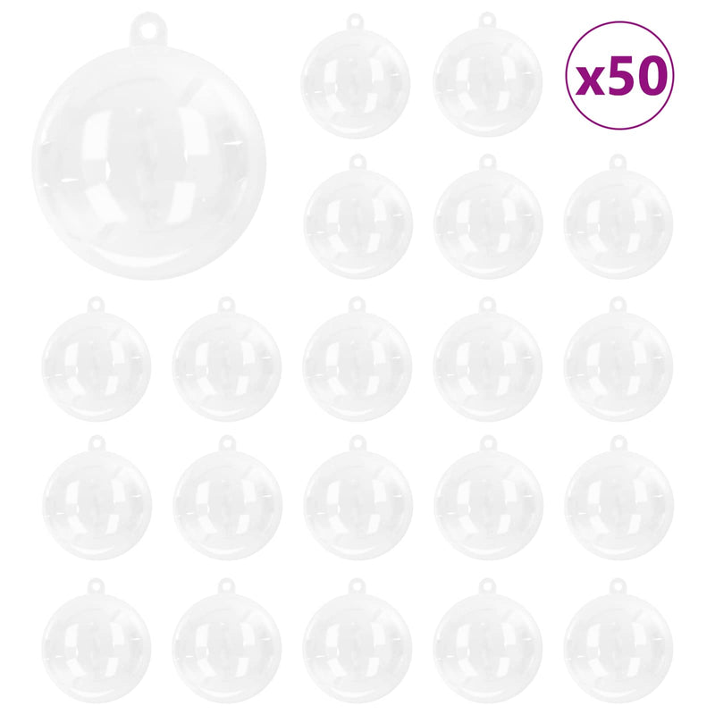 Afbeelding laden in galerijviewer, Vidaxl kerstbal set 50 pcs doorzichtig ø 5 cm