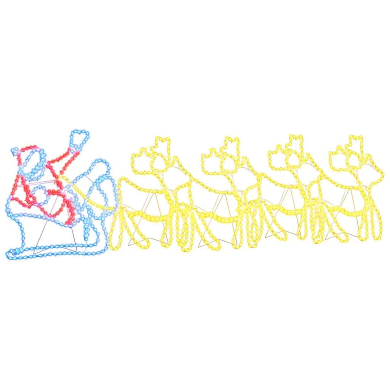 Afbeelding laden in galerijviewer, Vidaxl kerstversiering met 1224 led multikleur 69 x 79 cm pvc