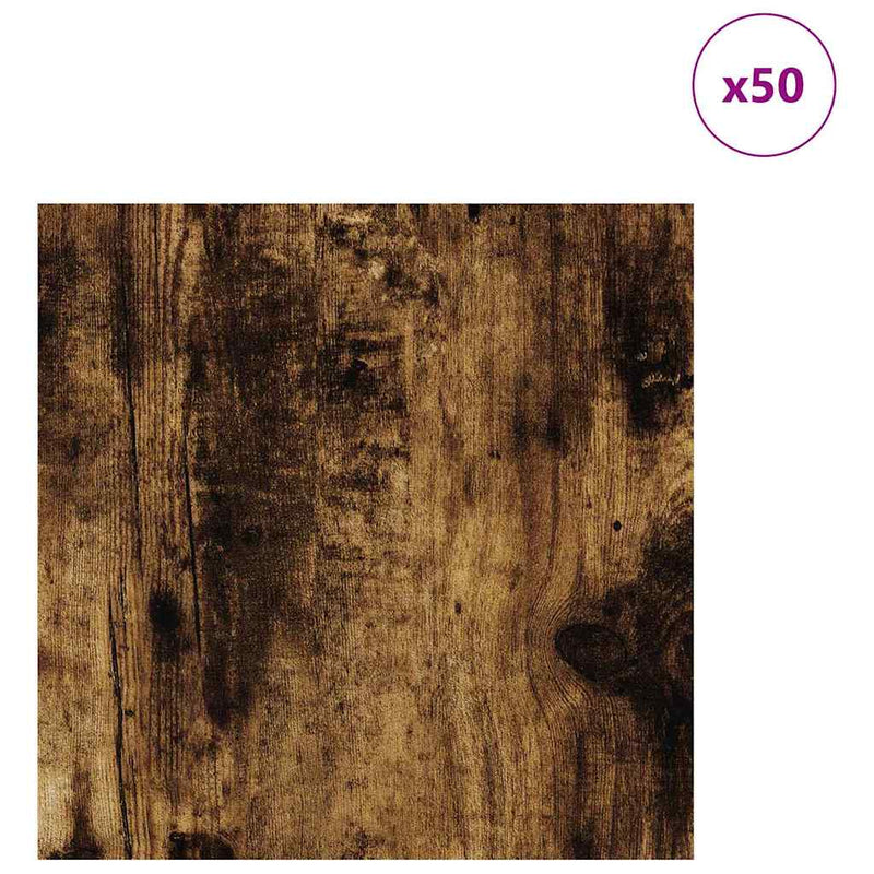 Afbeelding laden in galerijviewer, Vidaxl decorpanelen 50 pcs gerookt eiken 30 x 30 x 0,27 cm