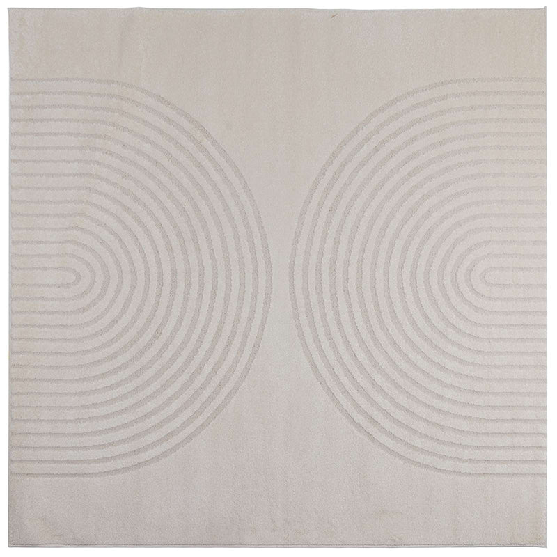 Afbeelding laden in galerijviewer, Vidaxl binnen kleed galati crèmekleurig 240 x 240 cm polyester