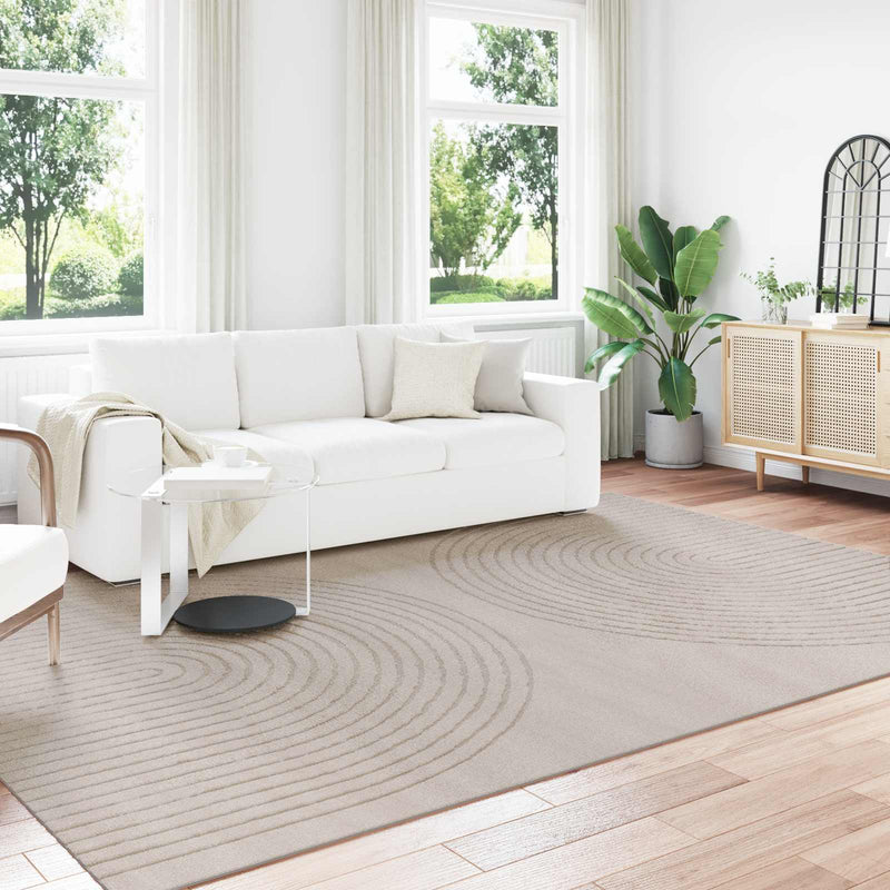 Afbeelding laden in galerijviewer, Vidaxl binnen kleed galati beige 200 x 280 cm polyester medium pile